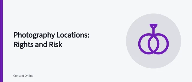 Comparison of photography locations and their access rules. Photography locations compared: public place, private venue, workplace and school